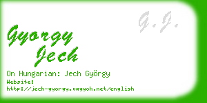 gyorgy jech business card